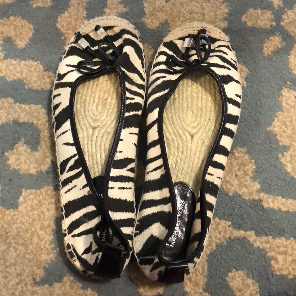 Michael Kors Zebra espadrille flats (Tan & Black)